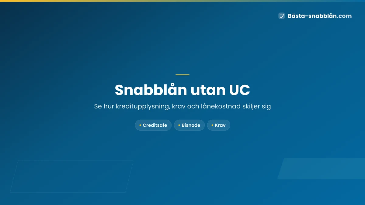 Snabblån utan UC